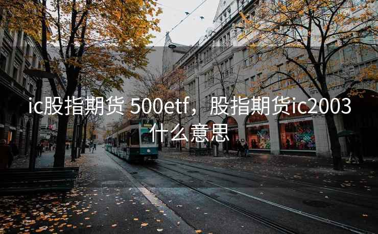 ic股指期货 500etf，股指期货ic2003什么意思