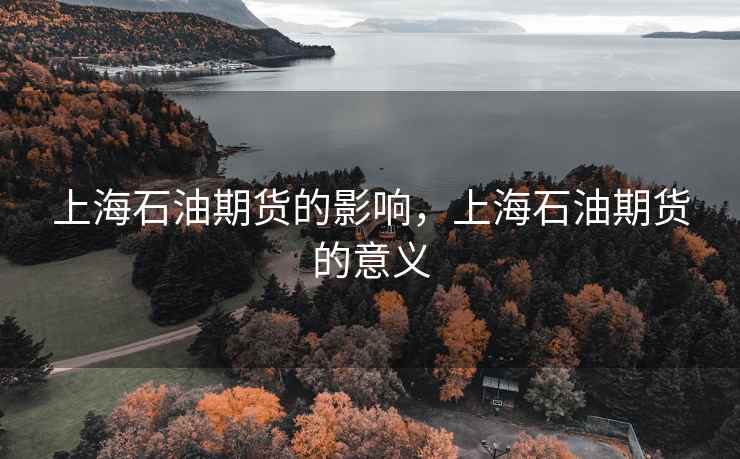 上海石油期货的影响，上海石油期货的意义  第1张