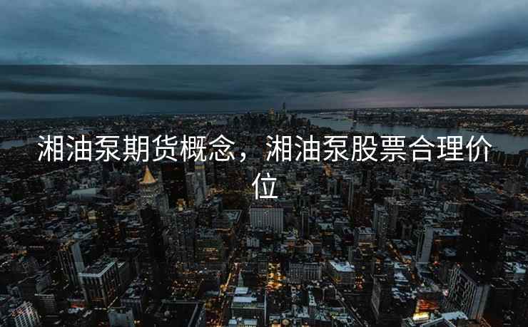 湘油泵期货概念，湘油泵股票合理价位
