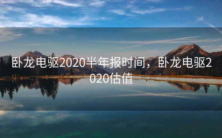 卧龙电驱2020半年报时间，卧龙电驱2020估值